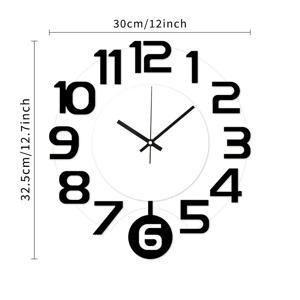 TEMU 1개 모던 투명 벽시계 - 무소음, 배터리 구동(AA 포함되지 않음) - 거실, 사무실, 침실용 클리어 아크릴 페이스 - 읽기 쉬운 큰 숫자 - 현대적인 홈 데코 - 현대적 인테리어를 위한 이상적인 시계, 사무실 시간계, 세련된 디자인, 내구성 있는 구조, 장식용 시계, 인테리어 , 고품질 마감, 사무직 종사자용|시계|벽시계|벽시계