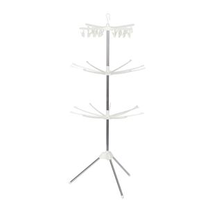 TEMU 360도 회전 다기능 스탠딩형 접이식 빨래건조대 + 수건걸이 발코니용|빨래건조대