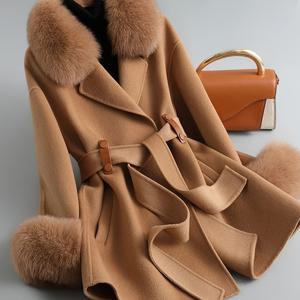 TEMU 여성 럭셔리 겨울 코트 - 고급스러운 퍼 모양 후드 파카 재킷, 베이지/탄/블랙/, 벨트 허리, 따뜻한 외장, 추운 날씨용, 포멀 & 데일리 - 여성 외장, 시즌 패션, 세련된 디자인, 고품질 마감