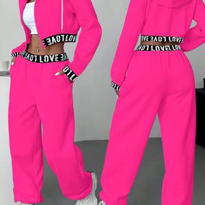 TEMU 여성용 터키석 투피스 세트 - 오버사이즈 지퍼업 후디 & 레깅스 아웃핏, 따뜻한 캐주얼 라운지웨어 & 편안한 기계세탁 가능한 팬츠 슈트