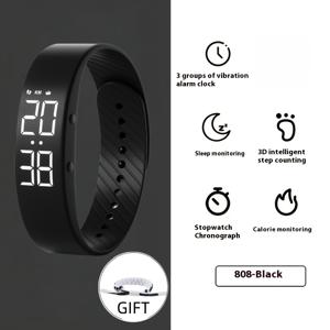 TEMU 중성 - 멀티 스포츠 아웃도어 디지털 워치 USB 직접 플러그인 실리콘 스트랩 진동 알람, 타이머 & 칼로리 모니터 스타일리시 멀티 기능 워치, 학생용 디지털 디스플레이, 피트니스 애호가 및 아웃도어 애호가에게 적합