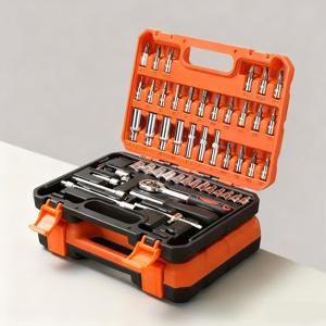 TEMU 53피스 헤비 듀티 전문가용 자동차 수리 도구 세트 (래칩 토크 렌치 & 멀티 스크루드라이버 키트 포함) - 소켓 렌치, 스크루드라이버 & 연장 바 포함의 올인원 정비공 도구 세트 (자동차 유지 보수, 자동차 정비 도구용) | 내구성 강화