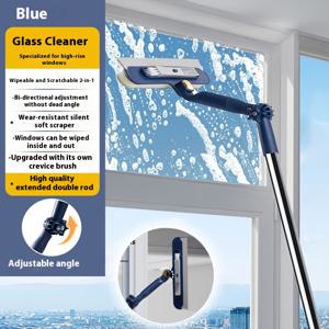 TEMU 2-in-1 연장봉 유리 청소기, 47.24인치 길이, 전문가용 바닥부터 천장까지 창문 및 표면 세척용 조절 가능한 브러시 헤드 – 실내/외부 바닥, 창문에서 안전하고 쉽게 사용 가능, 창문 청소 도구,실내 창문 청소,가벼운 디자인,인체공학적 핸들,고품질 브러시,이지그립 핸들,청소용 연장봉,다용도 클리너,아파트 거주자,하우스키핑 직원