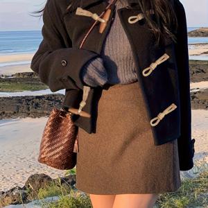 TEMU 여성 한국 스타일 레트로 대학 스타일 트위드 코트 - 블랙 긴소매 , 노치 라펠, 가을/겨울용 구조적인 핏, 오피스, 파티, 일상복 - 신축성 없는 포멀 아우터웨어, 파티 복장, 클래식 디자인, 내구성 좋은 원단, 스타일리시한 재킷