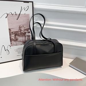 TEMU JK 백, 대학생 스타일 아웃핏, 대학 가방, 출근용 여성 숄더백, 크리스마스 할로윈 새해 선물, 다양한 컬러, 대용량 빈티지 한국식 핸드백 - 패셔너블 여성 크로스바디백, 변환형 크로스바디/핸드백, 지퍼 클로저 - 출퇴근, 비즈니스 프로페셔널 백, 블랙 - 우아한 핸드백