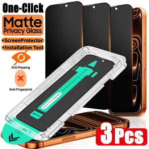TEMU 아이폰 17 Pro Max 17 Air 16E 16 Pro Max 16 Plus 15 Pro Max 14 13 12 11 시리즈용 3개입 무광 프라이버시 액정 보호 필름 - 지문 방지 [간편한 부착] 사생활 보호 풀 커버리지, 휴대폰 케이스 호환 9H 강화 유리 액정 커버, 선물, 아이폰 보호용