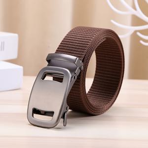 TEMU 야외 활동을 위한 새로운 남성용 벨트, 다용도 나일론 캐주얼 팬츠 벨트, 자동 버클이 없는 무치 벨트, 남성용으로 트렌디하고 간단한 디자인, 여성에게도 적합합니다.