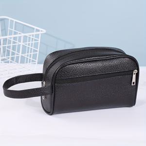 TEMU 남성용 클러치 백, 캐주얼 비즈니스 휴대용 화장품 가방, 세련된 대용량 세수용품 가방