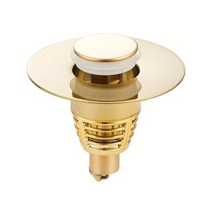 TEMU 욕실 싱크용 욕조 변환 플러그, 세면대용 푸시 버튼 팝업 배수구, 구리 코어 팝업 배수 필터를 특징으로 합니다.