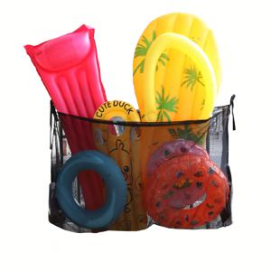 TEMU 수영장 액세서리용 대형 메쉬 보관 백, 성인용 무료 매달린 정리함, 14세 이상 연령대에 적합 - 내구성 있는 메쉬 소재, 수영장 튜브, 부표 및 공에 이상적 (1개)