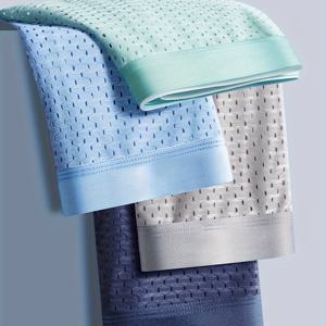 TEMU 남성용 속건성 아이스 실키 섬유 드로즈 - 통기성, 편안함, 스타일리시한 단색 속옷, 여름 캐주얼 복장에 적합