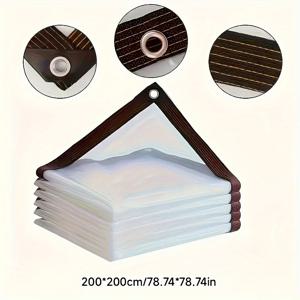 TEMU 패티오, 닭장, 현관 캐노피 및 캠핑에 완벽한 - 방풍 및 단열 야외 커버, 정원 커버, 방수 기능이 있는 엑스트라 라지 투명 방수 타프와 씰 링