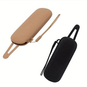 TEMU 2개 세트 자석 안경 케이스 + 끈 - 스크래치 방지 & 분실 방지 실리콘 패션 안경 보관 파우치, 메이크업 펜, 립스틱, 소품 정리함 - 민트 그린/블랙/핑크, 백팩 액세서리, 스타일리시 커버