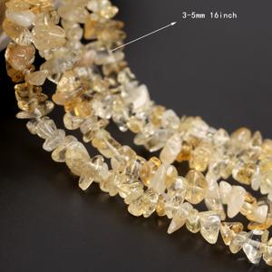 TEMU 5-8Mm & 3-5Mm& 8-12Mm 불규칙한 시트린 자갈 칩 DIY 보석 만들기 브레이슬릿 목걸이 액세서리용