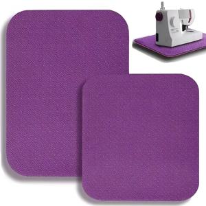 TEMU 2개 재봉틀 충격 흡수 패드 - 미끄럼 방지, 소음 감소 고무 페달 매트, 자수 및 재봉용, 핑크/퍼플 (15