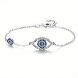 TEMU 1개 남성용 아방가르드 트렌디한 록 반항적인 힙합 스트리트 스타일 악마의 눈 중공 팔찌, 가족과 친구들에게 선물하기에 최고의 선택인 크리스마스 선물