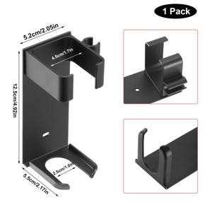 TEMU 1/2 컬링 아이언 벽걸이 홀더 – 다양한 컬링 아이언에 적합한 알루미늄 보관 랙, 내구성 있는 금속 보관대