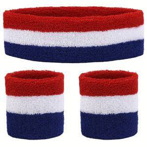 TEMU 스웨트밴드 슈트, (머리띠 1개 + 손목 밴드 2개), 스포츠 헤어밴드, 수분 흡수 및 고탄력 헤어밴드, 스포츠, 러닝, 사이클링, 피트니스에 적합하며 세탁 및 방습용으로도 사용 가능