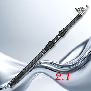 TEMU 휴대용 고탄소 섬유 텔레스코픽 낚시대 /2.1m/2.4m 알루미늄 합금 릴 세트 컬러풀 세라믹 가이드 링 다중 섹션 디자인 경량 휴대가 편리한 손잡이 튼튼한 내구성 모든 수체에 적합