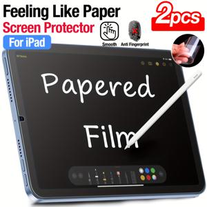 TEMU 2개입 아이패드 11세대/10세대 A16 (11/9인치, 2025/2022)용 페이퍼 필 스크린 보호필름, 종이 같은 감촉, 9H 강화유리, 매트 쓰기 필름, 방수면, 고투명도 지문방지, 기포 없음, 아이패드 미니/에어/프로/11세대/8세대/7세대 호환