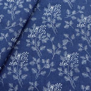 TEMU 1개 초장형 59x19.68인치(150x50cm) 대형 시트 - 프리워시드 리프 트리 데님 느낌 원단, 다크 배경(블랙/블루) - DIY 공예, 가구 커버, 백, 테이블보 제작에 이상적, 내구성 강한 폴리에스터 소재, 쉬운 세탁, 크래프트용 원단, 아티스틱 패브릭, 러스틱 감성, 통기성 좋은 원단