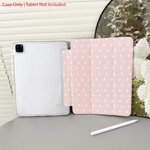TEMU 아이패드 케이스, 아이패드 에어 6/5/4 & 아이패드 10 (10.9인치)용 유니버설 스마트 케이스 - 보호 커버, 아이패드 프로 2024/M3/A16 2025 호환, 업무 및 여행용 완벽한 디자인, 귀여운 도트 패턴, 세련된 마감 소재