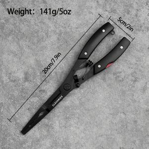 TEMU 클레바리스 헤비듀티 스테인리스강 다기능 수확형 낚시용 이빨 - 날카로운 톱니모양의 턱과 잠금장치, 내염수성·부식방지, 어류와 소행주사에 이상적인 올인원 도구 (배터리/전기 부품 없음) - 검은색 손잡이, 튼튼하고 정밀한 그립감, 대형물고기를 위한 연장된 범위, 청소 및 유지 관리가 쉬움