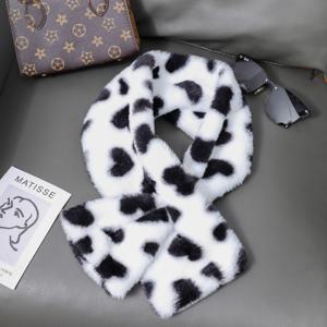 TEMU 여성용 플러시 플리스 스카프 1개 - 하트 프린트 겨울 따뜻함, 소프트 브라운레드/ - 야외, 여행, 여행용 스카프, 스타일리시한 스카프, 포근한 소재, 따뜻한 스카프, 스타일리시한 여성을 위한 우아한 패션 액세서리