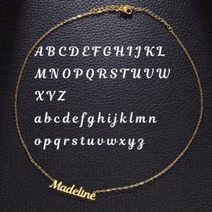 TEMU 개인화된 스테인레스 스틸 이름 목걸이 - 그녀를 위한 우아한 골든 톤 맞춤 보석 선물, 일상 착용, 모든 계절, 특별한 기회에 적합, 특별한 기회 액세서리 | 우아한 목걸이 | 맞춤형 디자인