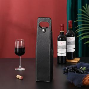 TEMU 우아한 가죽 와인 선물 상자, 비즈니스 선물용 내구성 있는 핸드백, 와인 포장, 사무실 선물 포장, 다용도 레드 와인 박스 가방