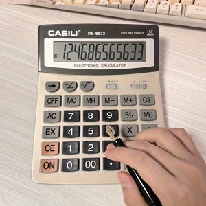 TEMU CASILI 태양광 계산기, 대형 LCD 디스플레이, 듀얼 배터리, 인간공학적인 대형 버튼, 회계, 비즈니스 및 가정 사무실 사용|계산기