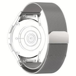 TEMU 삼성 7/FE/6/5/4/클래식/프로 44mm 40mm 45mm 47mm 4m 46mm 42mm용 20mm 오리지널 스테인리스 스틸 밀라노 시계 밴드 - 매그네틱 클라스프, 스마트워치 액세서리, 우아한 메탈릭 마감, 내구성 있는 메탈 스트랩, 모던한 손목 밴드, 고품질 금속, 연결된 시계 스트랩, 스마트워치 교체용