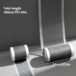 TEMU 자체 접착 메쉬 수리 테이프, 폭 4.72/5.90인치 - 창문 스크린 및 모기장용, 찢어진 부분과 구멍을 쉽게 고칠 수 있는 비방수 플라스틱 패치, 막힘 방지 배수 헤어 필터, 사용하기 쉬운 플라스틱 표면 호환 가능, 스크린 수리 키트