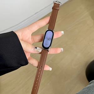 TEMU 니치 워치 스트랩, 심플하고 우아한 얇은 디자인, 컴팩트하고 세련된 스트랩, 샤오미 9/8 호환, NFC 지원, 퀵 릴리스 버클 디자인, 스포츠 및 레저 아웃도어 라이프 패션 스마트워치 액세서리, 레트로 니치 라이트 럭셔리 스타일