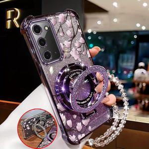 TEMU 갤럭시 노트 20용 케이스, 20개의 로맨틱한 장미, 반지 모양의 스탠드, 그리고 진주 목줄이 포함되어 있으며, 편안함과 강도 향상을 위한 디자인입니다.