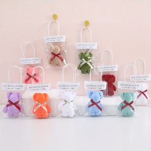 TEMU 20개/10세트 귀여운 곰돌이 타월 선물 세트 (투명 가방 포함) - 코랄 플리스, 발렌타인데이, 결혼식, 생일, 어머니날 & 크리스마스 파티용 | 홈 데코 & 파티 선물 | 랜덤 컬러 얼굴 닦는 타월