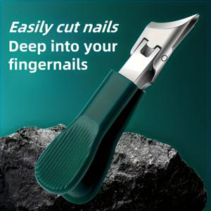 TEMU 새롭게 업그레이드된 방수 네일 클리퍼 - 넓은 개방형 및 곡선 블레이드 디자인, 두꺼운 손톱에 적합한 저자극 스테인리스 스틸, 전문가용 정밀 트리머, 네일 케어 도구, 현대적인 네일 클리퍼, 내구성 있는 네일 클리퍼, 손톱 다듬기, 발톱 다듬기, 그루밍, 발톱 클리퍼, 홈 그루밍, 살롱 사용|손톱깎이