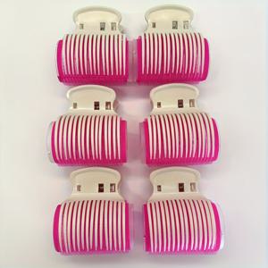 TEMU 12개 내구성 플라스틱 헤어 컬러 - 중간 머리용 살롱급 수동 컬링 도구, 핑크 & 화이트 디자인, 스타일링을 위한 안전한 고정, 홈 또는, 헤어 컬링 도구에 완벽, 살롱 품질 결과, 세련된 헤어 액세서리, 견고한 구조, 여성용 헤어 브러시, 남성용 헤어 브러시, 볼륨을 위한 헤어 컬러