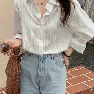 TEMU 여성 캐주얼 버튼업 셔츠 - 긴소매, V넥, 가볍고 통기성이 좋음, 봄/여름/가을에 적합, 캐주얼 복장에 완벽, 여성 블라우스