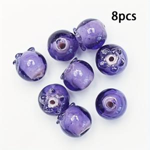 TEMU 8개 AIMPLANACT 1.2cm 블루베리 유리 비즈 - 광택 있는 딥 퍼플 비즈, 주얼리 제작, 공예, 키체인용 - 우아한 과일 장식 - 비즈 스트링, 와이어 랩핑, 레진 아트 호환 - 초보자 및 전문가에게 적합, 핸드메이드 액세서리, 장식 액센트, 부드러운 마감, 공예 용품, 공예 애호가