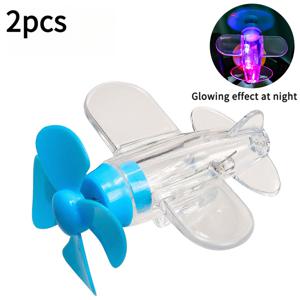 TEMU 2개입 바람으로 작동하는 작은 비행기 자전거 장식품 - 배터리 불필요, 회전 프로펠러 & 풍력 터빈이 있는 바람으로 작동하는 디자인, 집, 사무실 또는 차량 내부를 위한 수집용 장식 선물