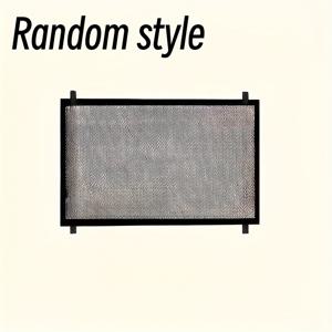 TEMU 1개 확장형 안전 애완 동물 문, 내구성 PE 메시 & 스테인리스 스틸 프레임 - 조절 가능한 휴대용 디자인, 간편한 실내/실외 설치, 공간 절약형 강아지 문, 트렌디한 발자국 장식, 실내 애완 동물 문, 녹슬지 않는 소재, 안전문, 강아지 방문출입, 강아지울타리, 방문 울타리, 고양이 울타리, 강아지펜스