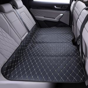 TEMU AOSOM 다기능 럭셔리 카 매트리스 자동차 침대 - 뒷자석 평탄화 확장 차박매트 접이식 확장 보드 여행 캠핑 매트리스 - 여행을 위한 접이식 및 휴대용, 차량의 인테리어 장식을 개선합니다 - SUV & 세단용 휴대용 뒷좌석 여행 매트리스, 블랙 레드 스티칭,세련된 디자인, 튼튼한 구조|접이식침대|캠핑매트