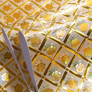 TEMU 자체 접착식 옷장 문 스티커 - 골드, 브라운, 그린, 레드, 핑크, 퍼플, 오렌지, 옐로우, 청록색의 우아한 플로럴 패턴 - 옷장, 캐비닛, 서랍장용 필앤스틱 가구 리모델링 - 간편한 부착, 도구 불필요 - 모던 홈 데코 U