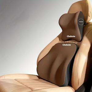 TEMU 자동차 요추 헤드레스트 자동차 목베개 등받이 쿠션 요추 쿠션 세트 메모리 폼 자동차 요추 지지대 요추 베개 세트 자동차 목베개 시트 쿠션 목 보호|목베개