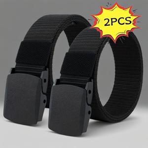 TEMU 2개 패셔너블 벨트, 부드러운 버클, 심플한 디자인, 실용적이고 내구성 강함, 업무 및 스포츠 남성에게 적합, 작업용 허리, 전문가용 복장,정장용 액세서리,부드러운 버클 벨트,모던 벨트,오래 지속되는 소재,튼튼한 구조,조절 가능한 벨트,남성용 벨트,기업 복장,사무직 근로자