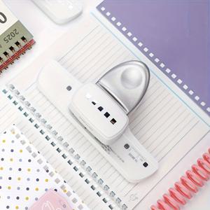 TEMU 종이용 사각 구멍 펀치, 루스리프 바인더 및 문구류, 노트북 및 저널용 DIY 바인딩 용품, 사무용 종이 커터 (은색)