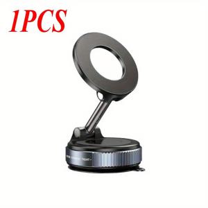 TEMU 360° 회전 자석 휴대폰 홀더, 접이식 & 수축형 ABS 소재 차량용 마운트, 범용 자동차 스탠드 - 완벽한 차량 액세서리, 내비게이션 보조기구, 세련된 메탈릭 마감, 내구성 있는 구조