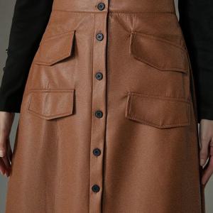 TEMU 여성용 PUPU 엘레강트 H-라인 스커트 - 단색 숏 미디엄 길이 (레귤러 길이) 슬릿 헴 파티 스커트, 손세탁 가능 논스트레치 봄/가을용, 오피스 웨딩 의상