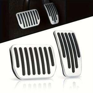 TEMU 테슬라 모델 3 페달 세트 2개, 모델 Y 호환, 미끄럼 방지 성능 자동차 부품 모델 3/Y 페달 및 스로틀 커버